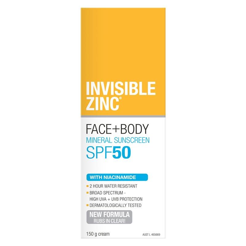 Invisible Zinc 隐形锌 面部身体矿物物理防晒霜 SPF50 150g