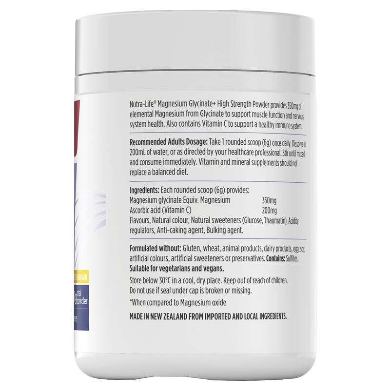 Nutra-Life 甘氨酸镁高浓度柑橘味粉 360g 特惠装