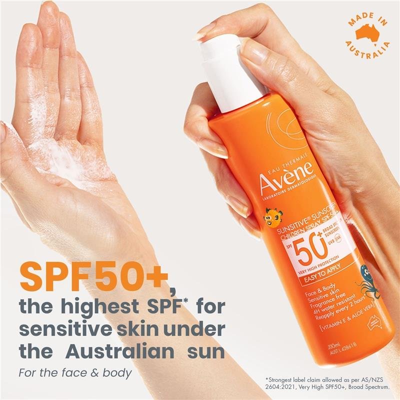 雅漾 Avene Sunsitive 儿童防晒喷雾 SPF50+ 200ml