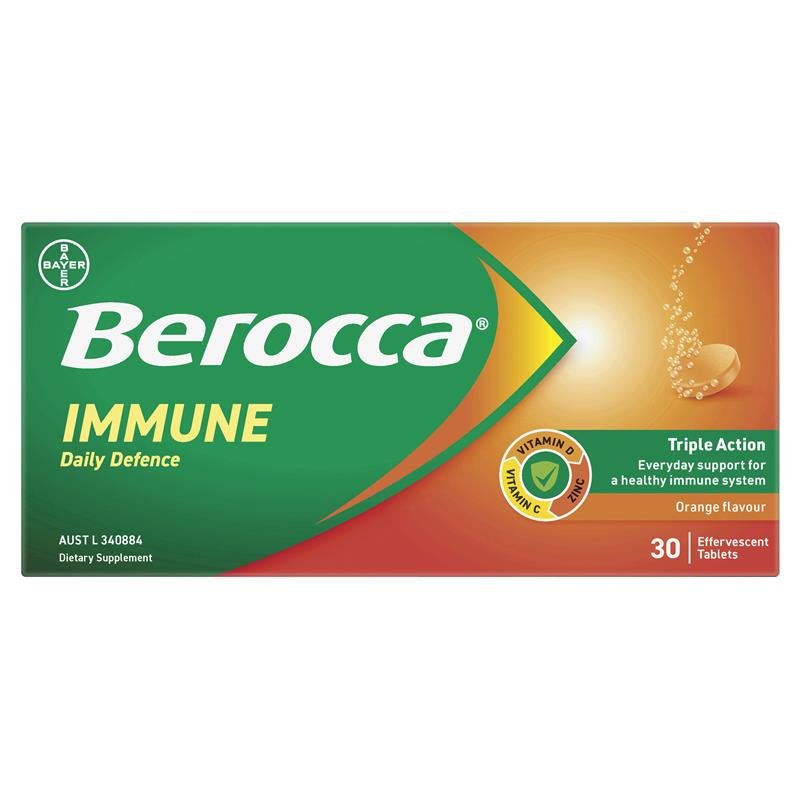 Berocca 免疫每日防护泡腾片 (香橙味) 30片