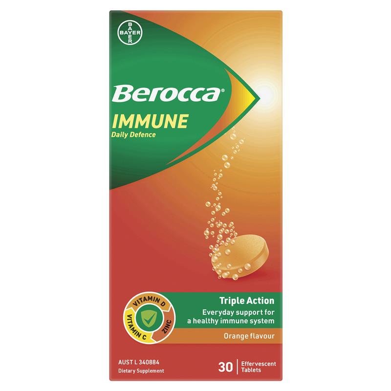 Berocca 免疫每日防护泡腾片 (香橙味) 30片