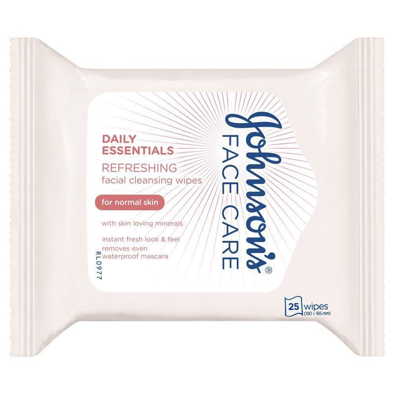 Johnson's 强生 清爽洁面湿巾 中性肌 25片
