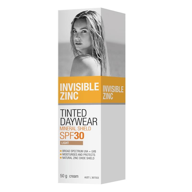 Invisible Zinc 隔离带妆日霜 SPF30+ 浅色 50g