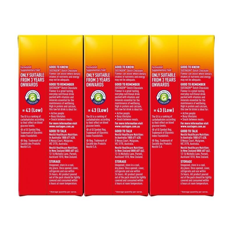 Sustagen 即饮营养奶 荷兰巧克力 250ml×3