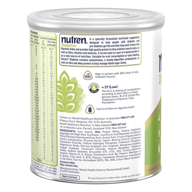 Nutren 糖尿病低GI营养粉 香草 825g