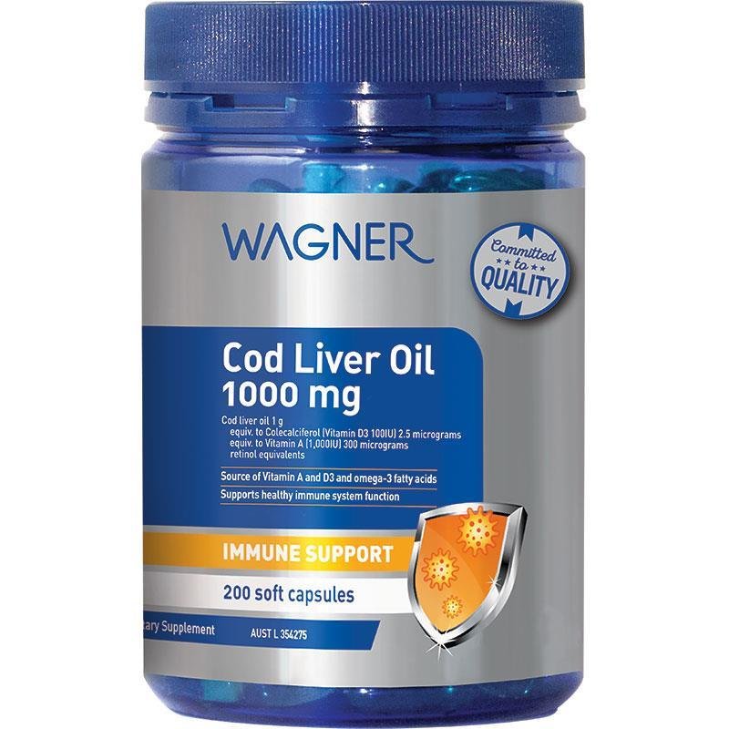 Wagner 鳕鱼肝油 1000mg 200粒