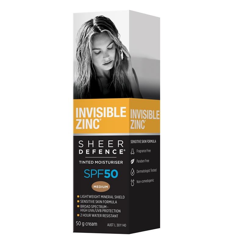 Invisible Zinc 隔离带妆防晒 SPF50+ 中色 50g