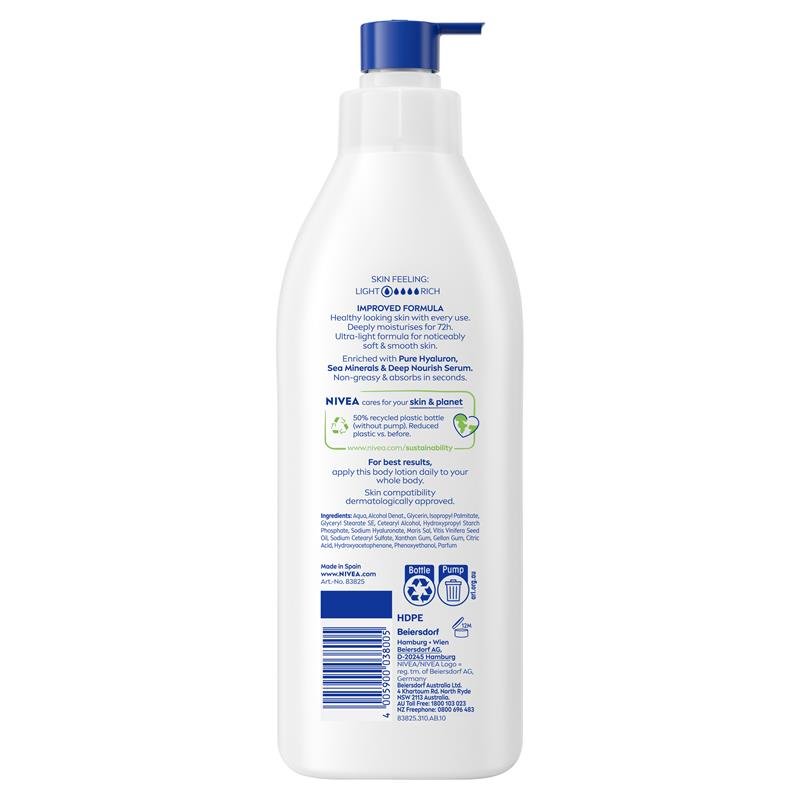 妮维雅 快速吸收补水身体乳 400ml