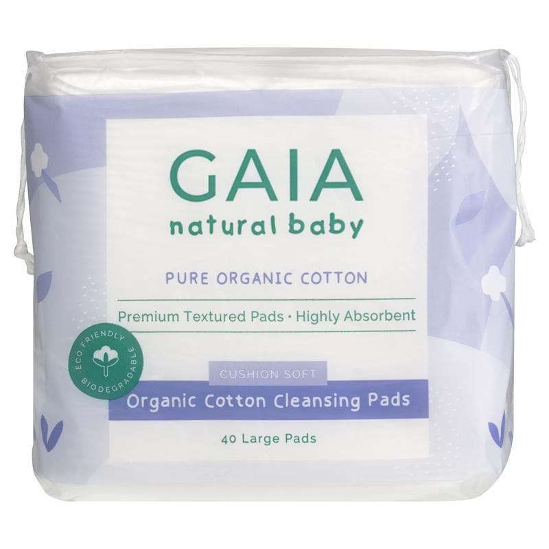 Gaia 有机棉婴儿洁肤棉片 40片