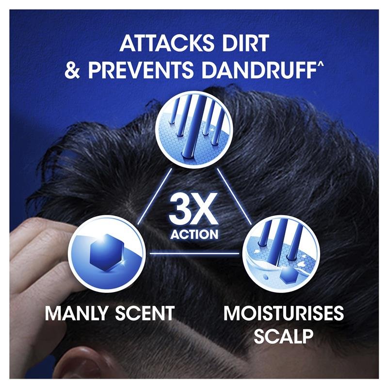 海飞丝 Head & Shoulders 男士运动清爽二合一去屑洗发露 750ml