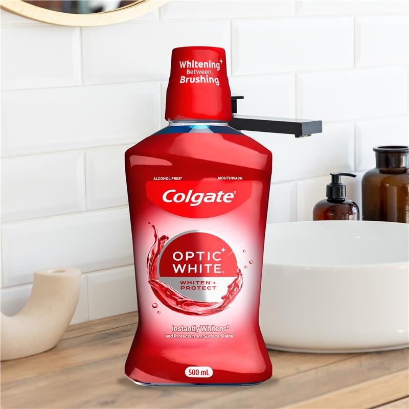Colgate 高露洁 Optic White 净白亮齿漱口水 无酒精 500ml