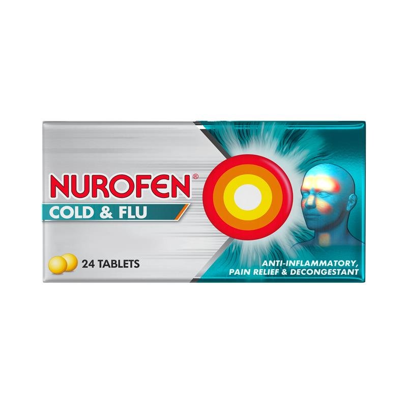 Nurofen 诺洛芬 感冒流感多症状缓解片 200mg布洛芬 24片