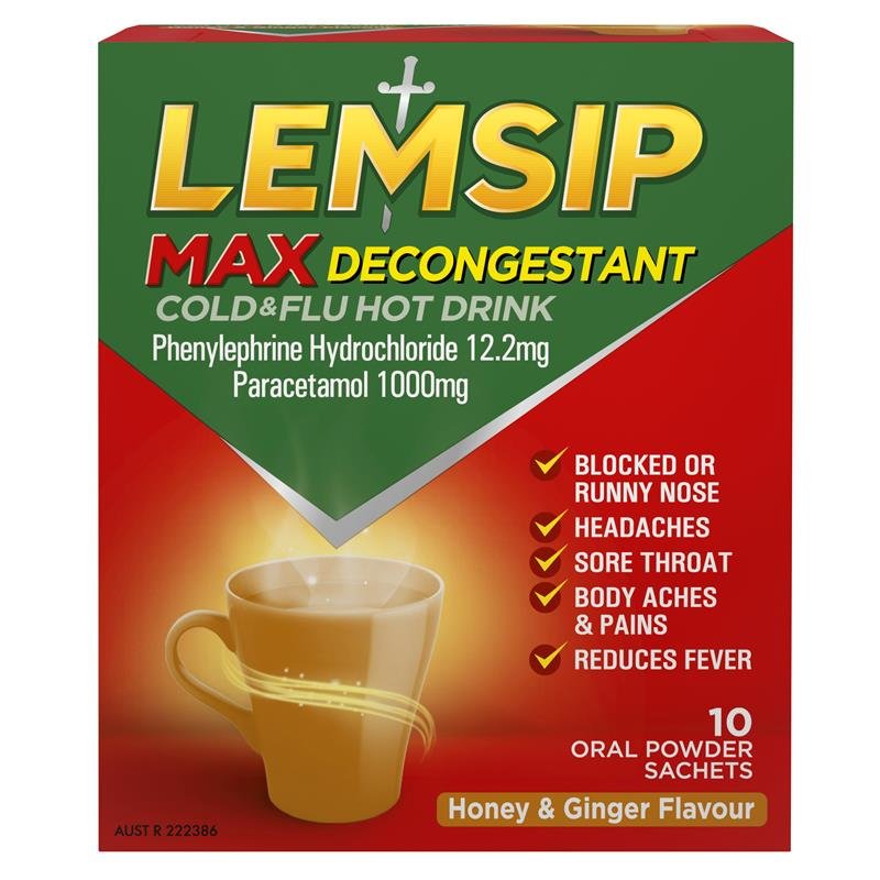 Lemsip Max 强效感冒热饮 含解充血成分 蜂蜜生姜味 10袋