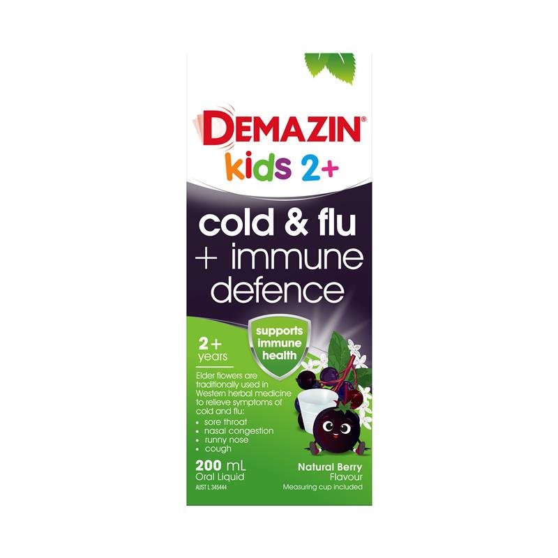 Demazin 儿童2岁+感冒流感免疫防护天然莓味口服液 200ml