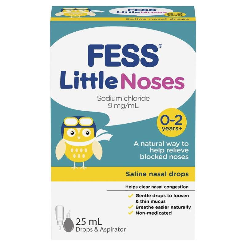 Fess Little Noses 婴儿生理盐水滴鼻液 +吸鼻器 25ml