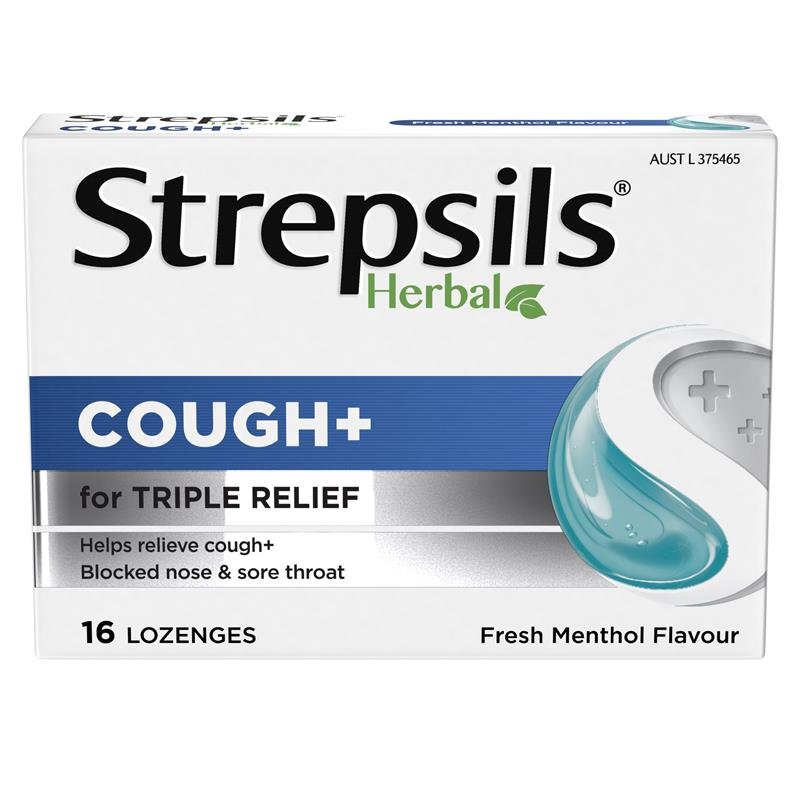 Strepsils 使立消 草本止咳含片 清凉薄荷 16粒