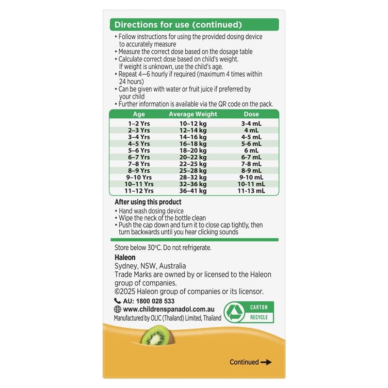 Panadol Childrens 5-12 Years Tutti Frutti 200ml