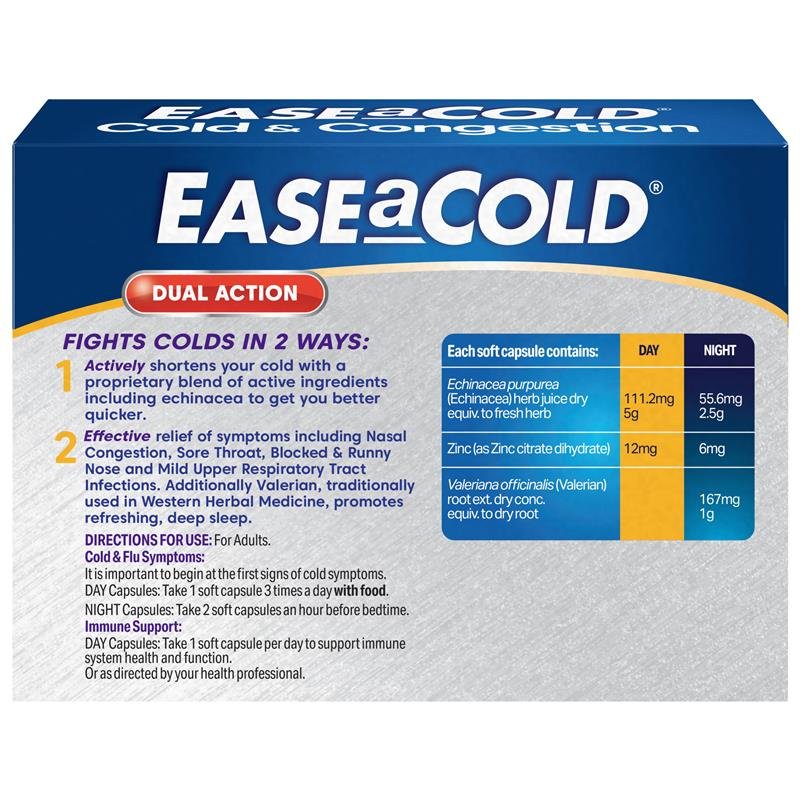 Ease a Cold Cold & Congestion Day & Night 30 Capsules