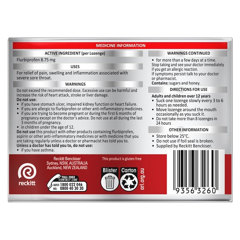 Strepfen Intensive Honey & Lemon 16 Lozenges