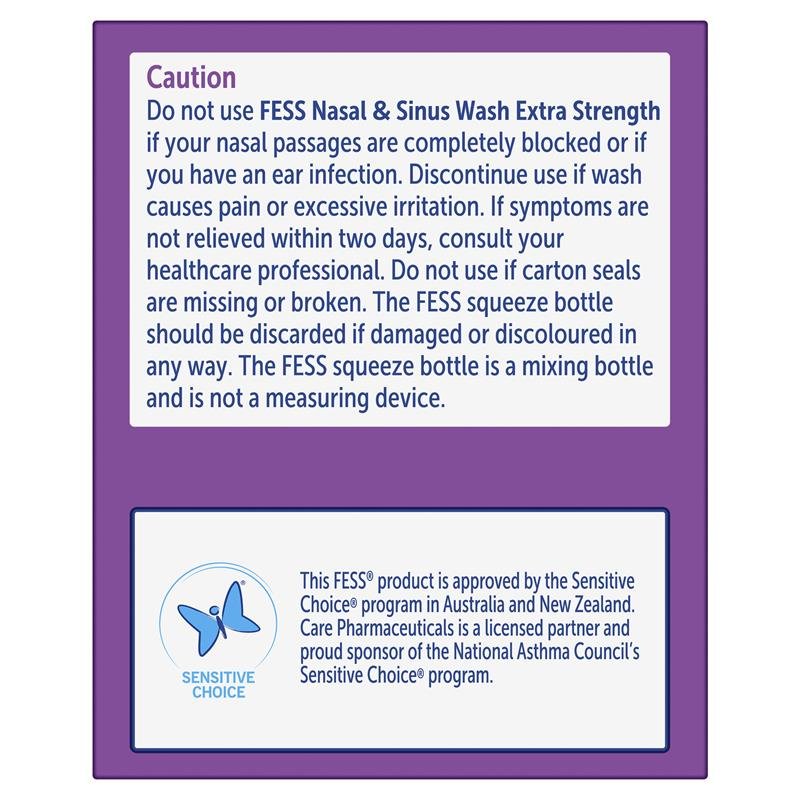 Fess Nasal & Sinus Wash Extra Strength Refill 24 Sachets