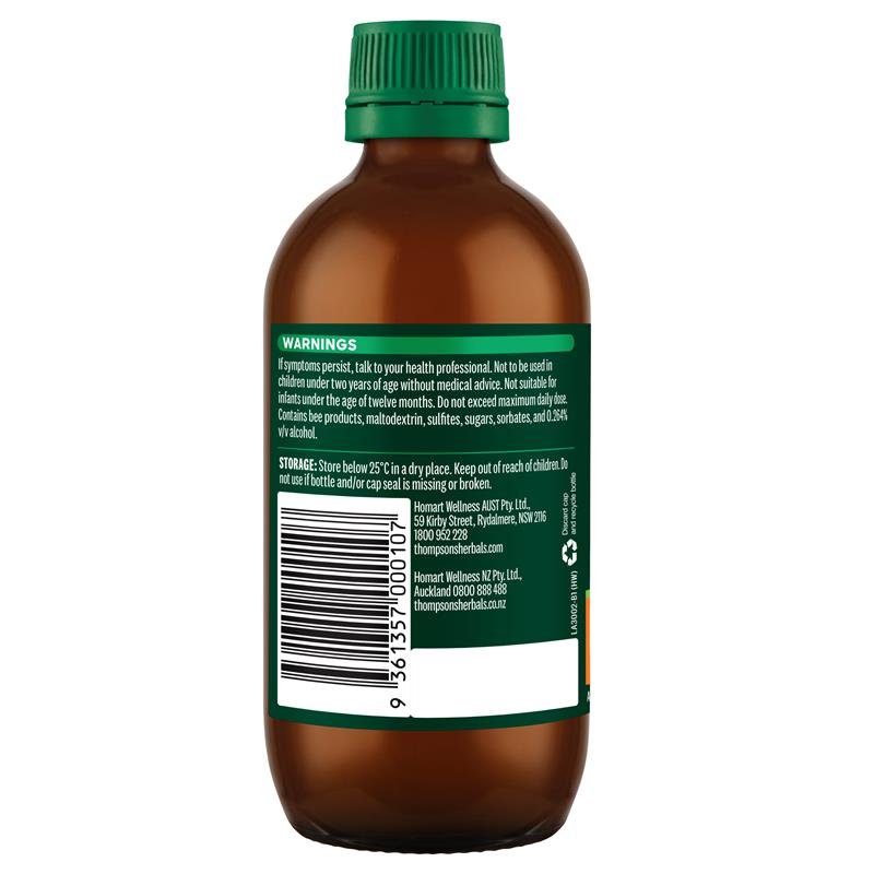 Thompson's 麦卢卡蜂蜜干咳糖浆 200ml
