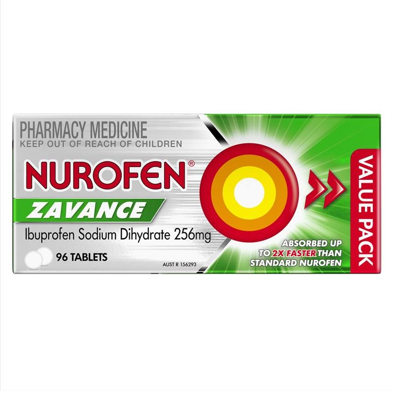 Nurofen 诺洛芬 Zavance 布洛芬速效止痛片 256mg 96片