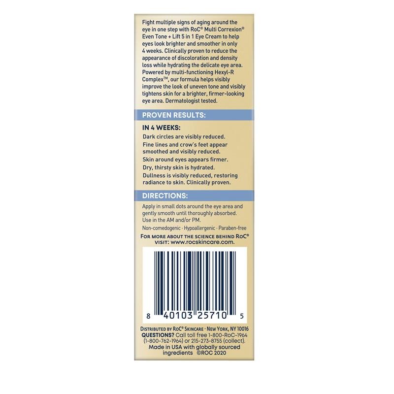 RoC Multi Correxion Even Tone + Lift 5 in 1 Eye Cream 15ml