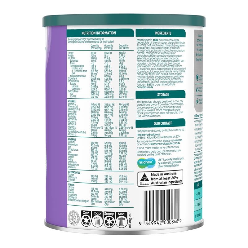 OliGrow+ Kids Nutritional Supplement – Fussy Eater & Immune Support 800g