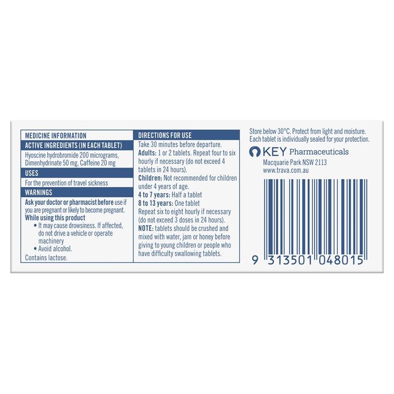 Travacalm Travel Sickness Original 10 Tablets