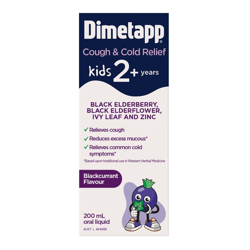 Dimetapp Kids Cough & Cold Relief Black Elderberry & Ivy Leaf 200ml