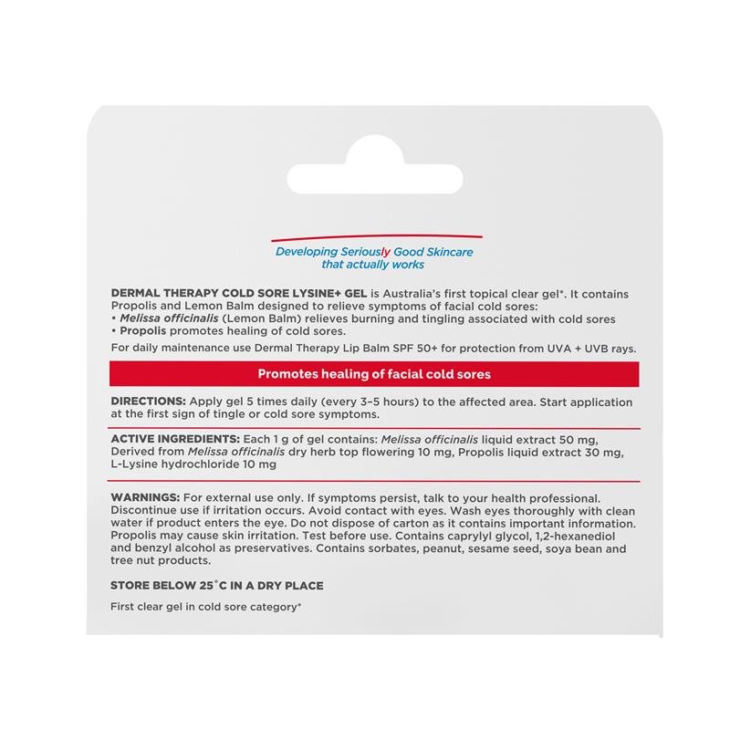 Dermal Therapy Cold Sore Lysine+ Gel 5g