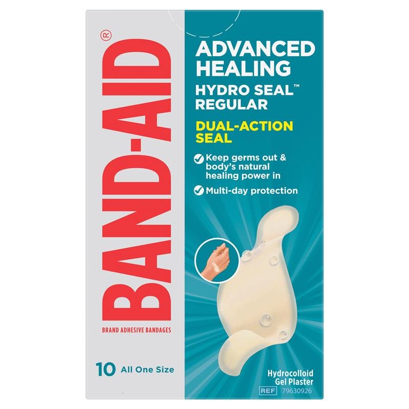 Band-Aid Advanced Healing Hydro Seal Gel Plasters Regular 10 Pack