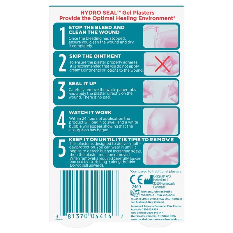 Band-Aid Advanced Healing Hydro Seal Gel Plasters Regular 10 Pack
