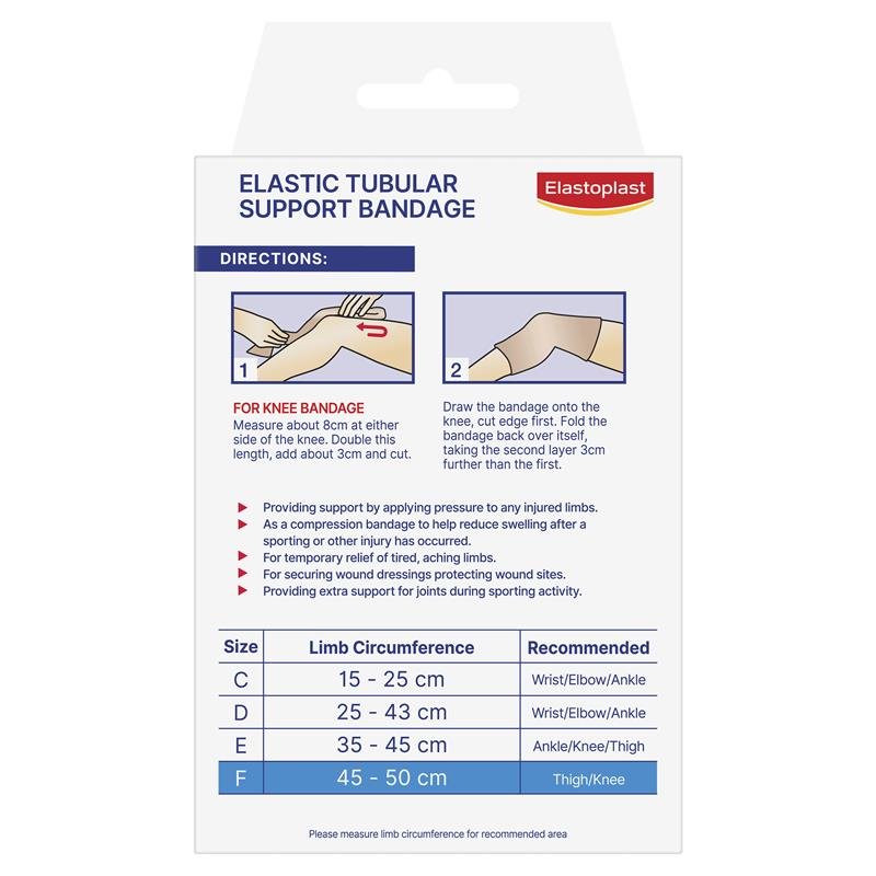 Elastoplast Elastic Tubular Support Bandage Size F Large 45-50cm