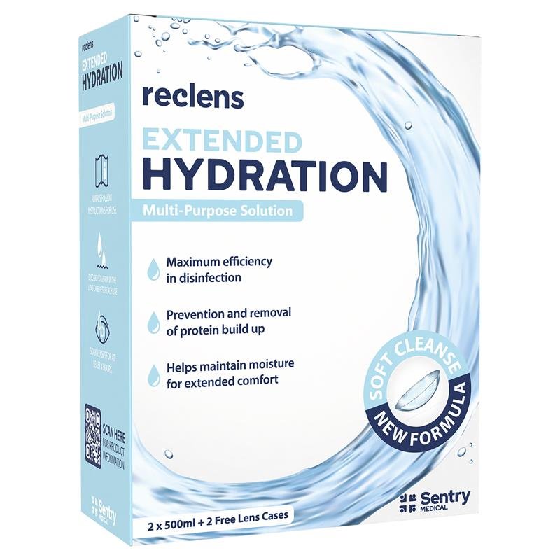 Reclens Extended Hydration Multipurpose Solution 2 x 500ml