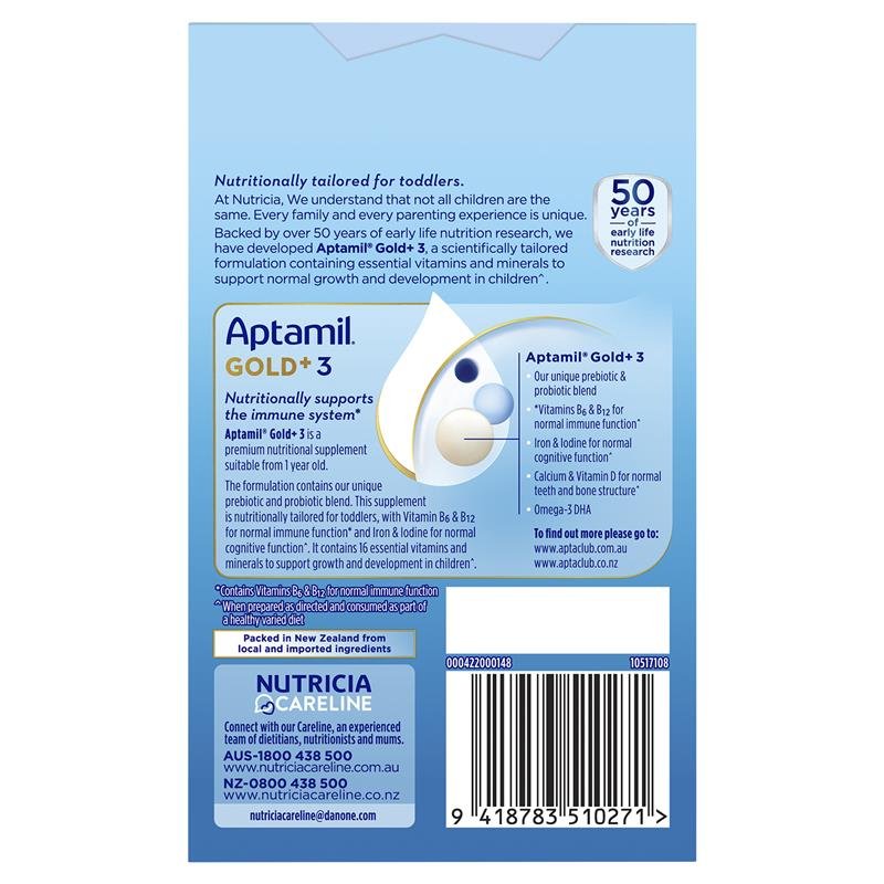 Aptamil Gold+ Stage 3 Sachets 4x33.6g