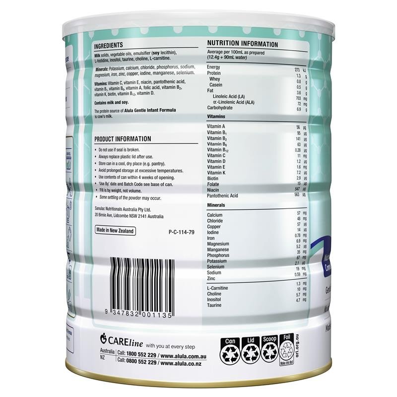 Alula Original Stage 1 Newborn Infant Formula 0-6 Months 900g