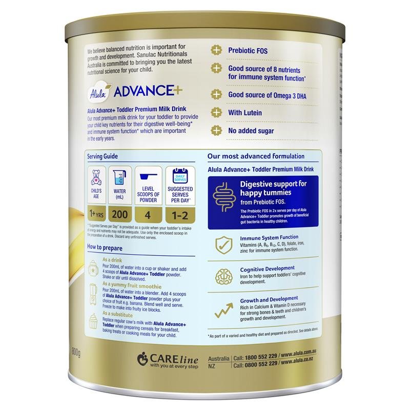 Alula Advance+ Stage 3 Toddler Milk Drink 1 Year+ 800g
