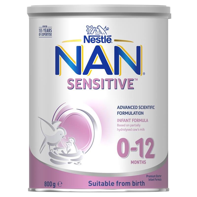 Nestle NAN SENSITIVE Premium Infant Formula for Newborns Suitable from Birth 800g