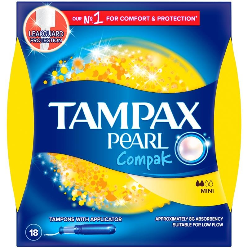 丹碧丝 Tampax Pearl Compak 迷你型卫生棉条 18支
