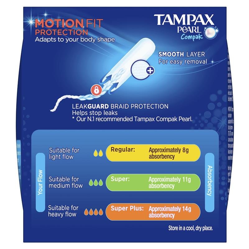丹碧丝 Tampax Pearl Compak 普通型卫生棉条 18支