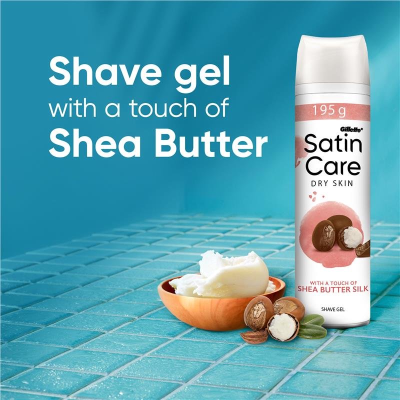 吉列 Gillette Venus Satin Care 乳木果油剃须啫喱 195g