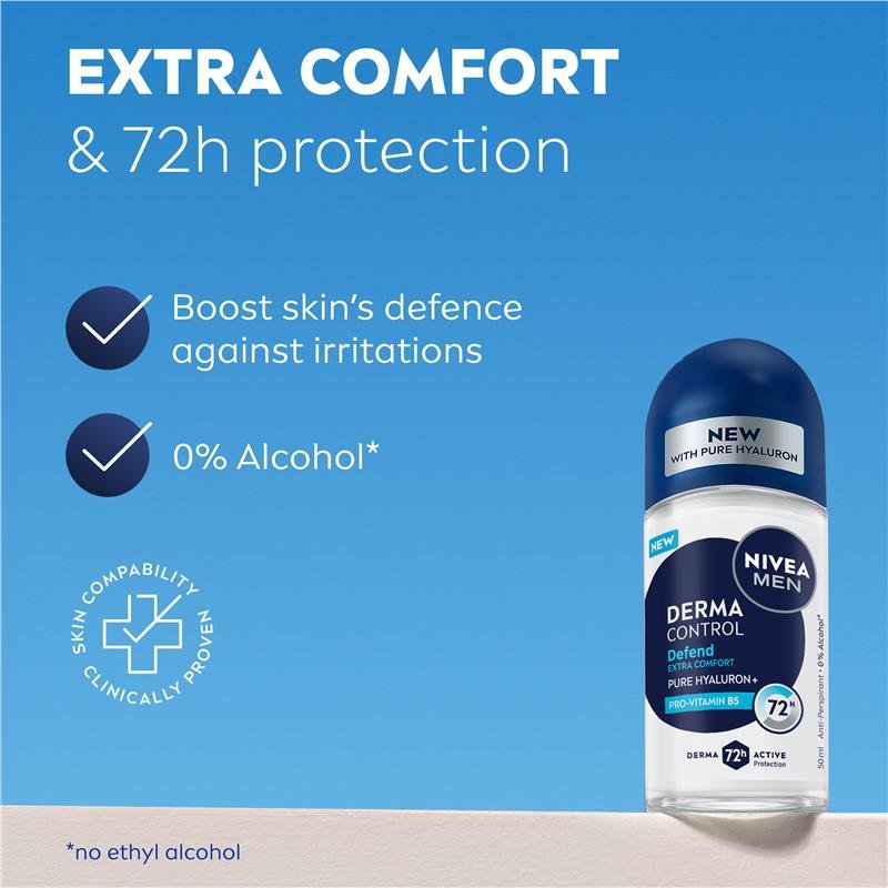 妮维雅 NIVEA MEN 男士 Derma Control 走珠止汗露 50ml