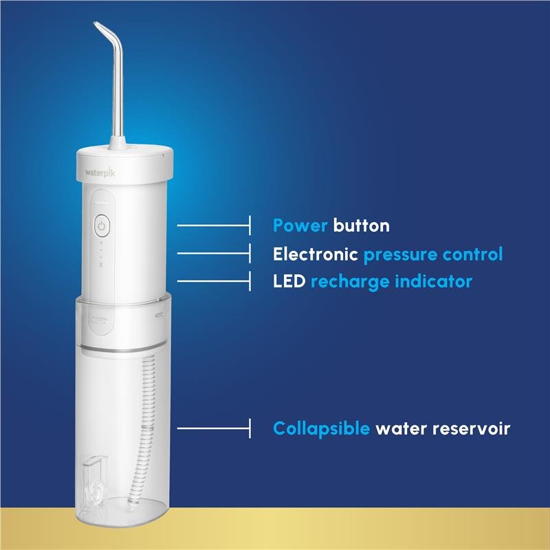 洁碧Waterpik 无线可折叠旅行冲牙器 Slide 白色