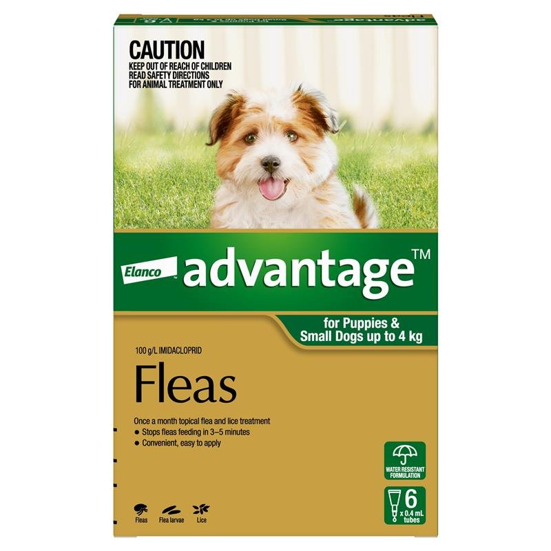 Advantage拜宠爽 犬用体外驱虫滴剂 0-4kg小型犬 6支