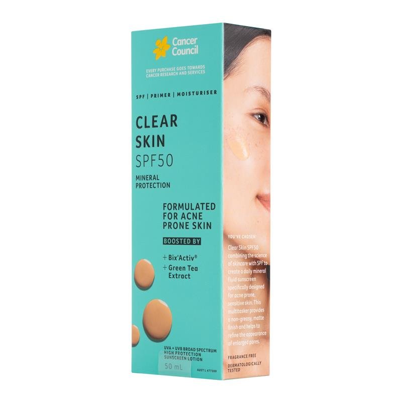 Cancer Council Clear Skin 清爽防晒乳 SPF50 50ml