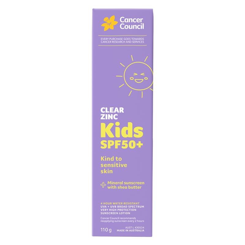 Cancer Council Clear Zinc Kids 儿童透明锌防晒 SPF50+ 110g