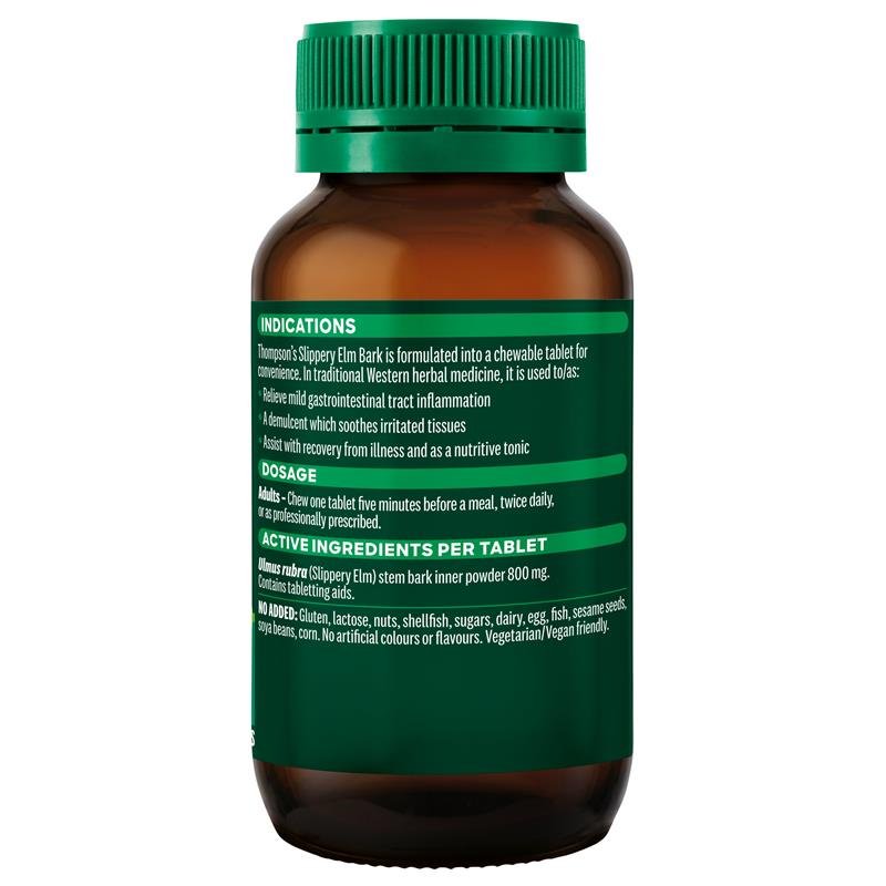 Thompson's 汤普森 Slippery Elm Bark 滑榆树皮 800mg 60片