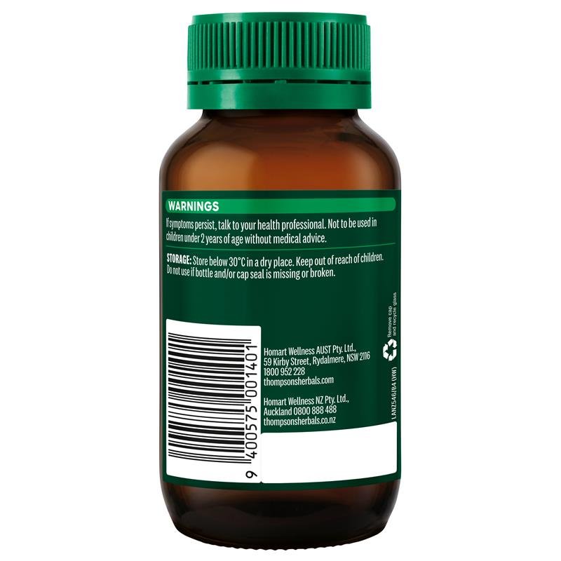 Thompson's 汤普森 Slippery Elm Bark 滑榆树皮 800mg 60片