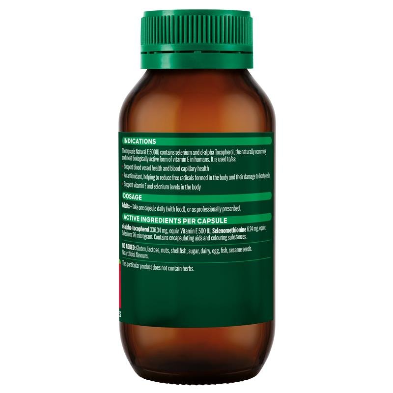 Thompson's 汤普森 Natural E 天然维生素E 500iu 100粒胶囊